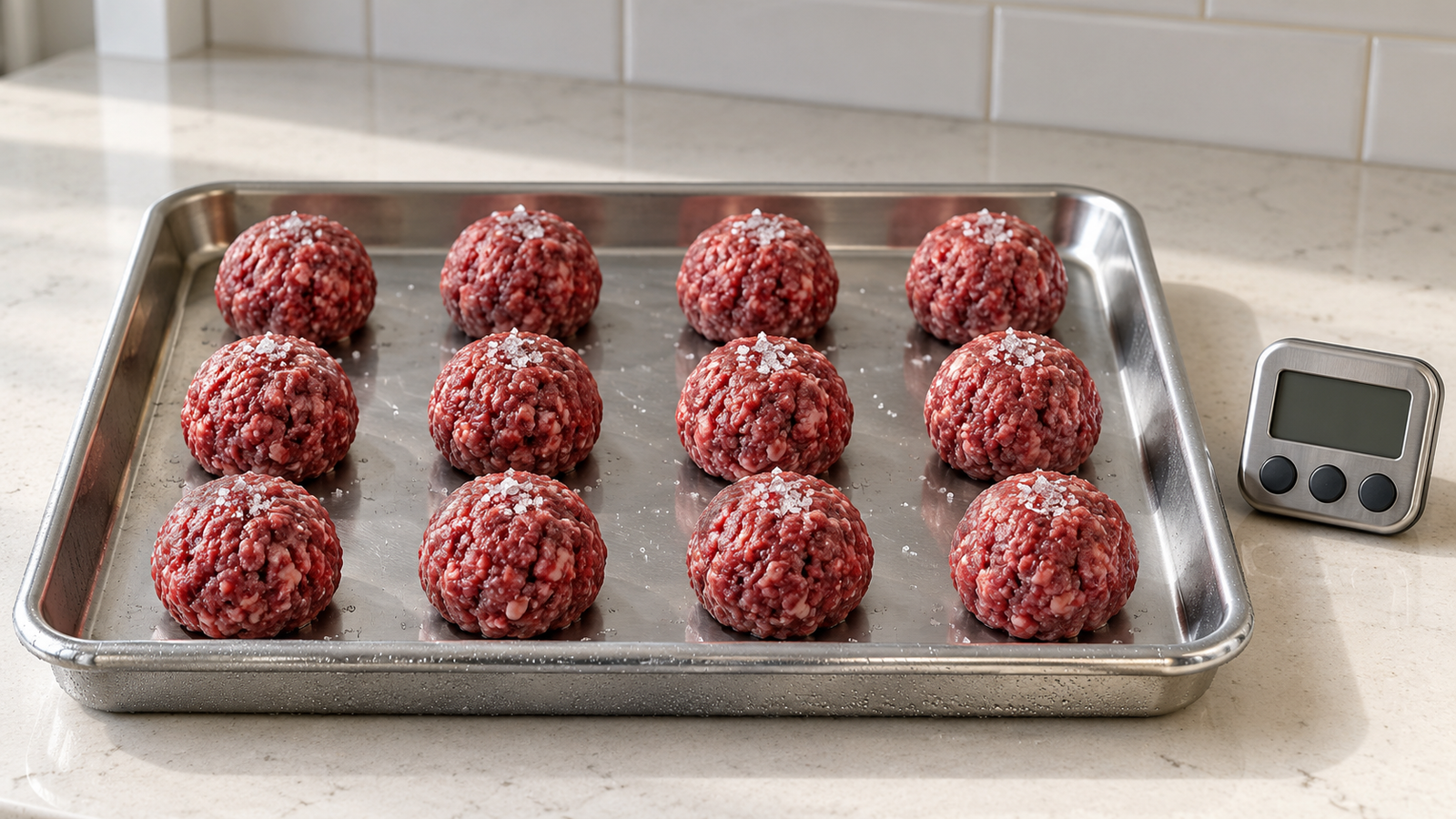 Beef Meatballs in Bone Broth step shown in the kitchen