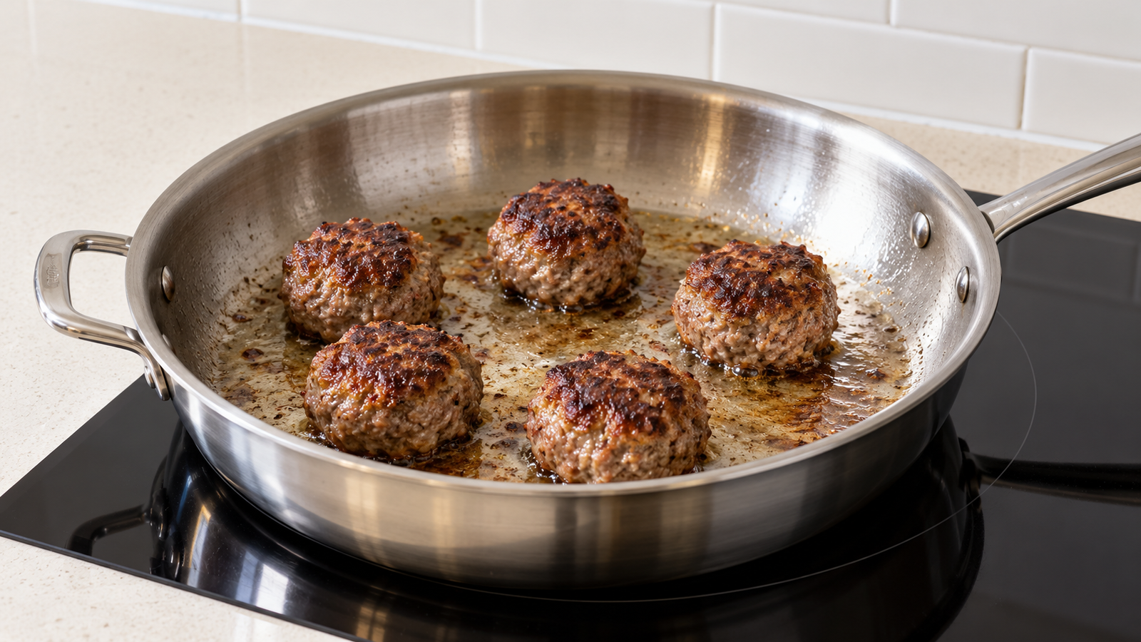 Beef Meatballs in Bone Broth step shown in the kitchen