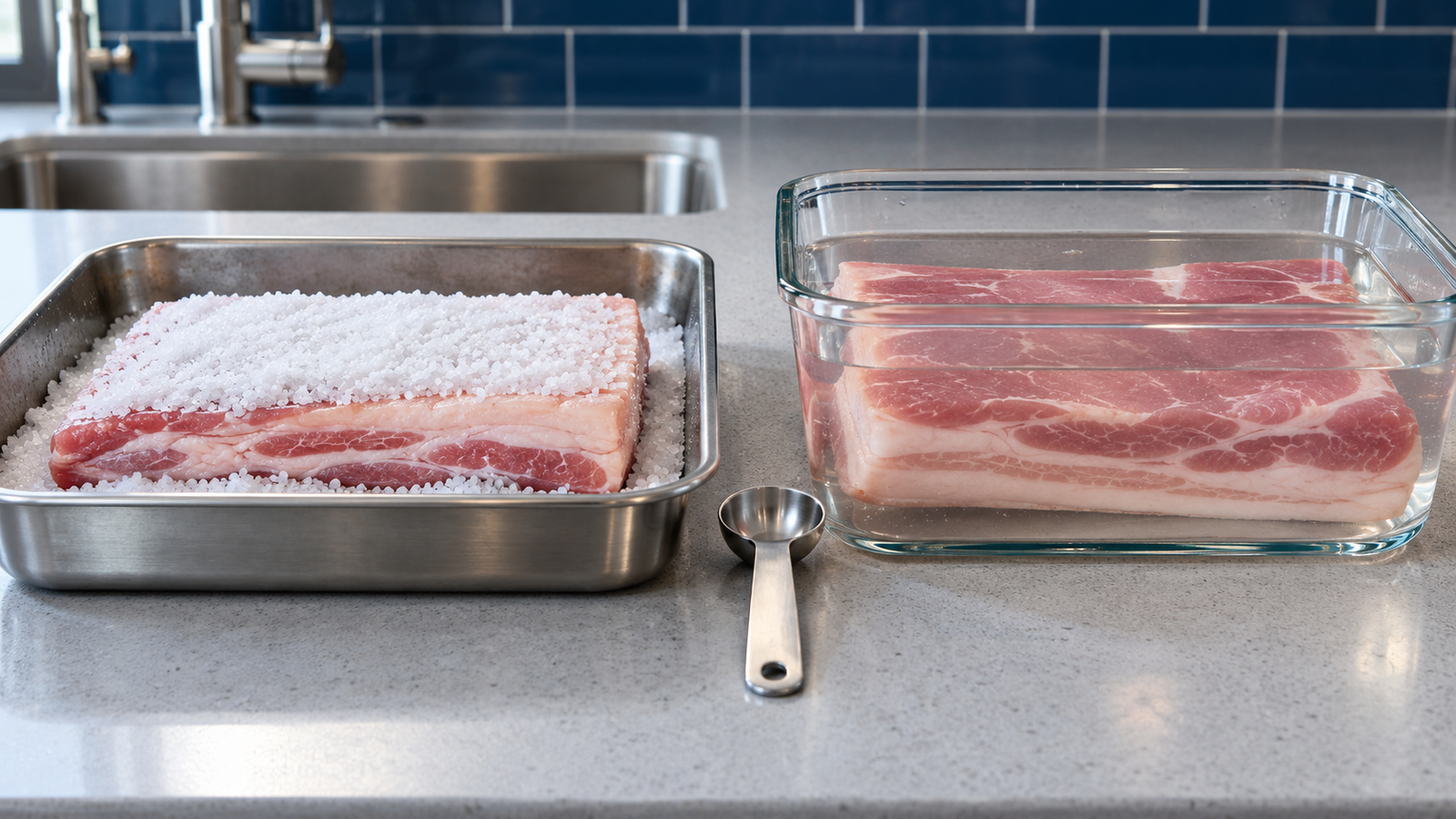 Dry Curing vs. Wet Curing: Why the Method Changes the Result step shown in the kitchen
